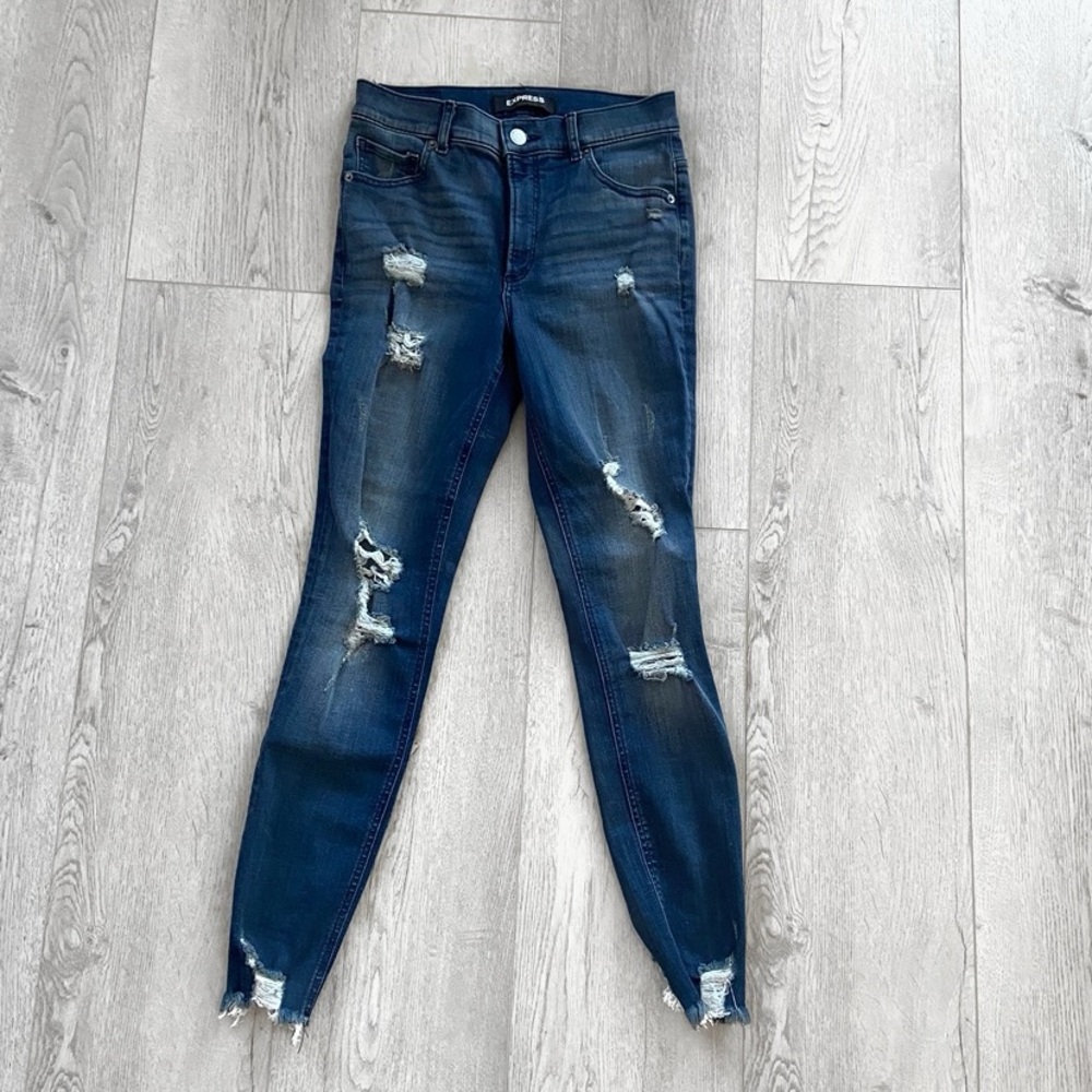 Express | Distressed Skinny Jeans